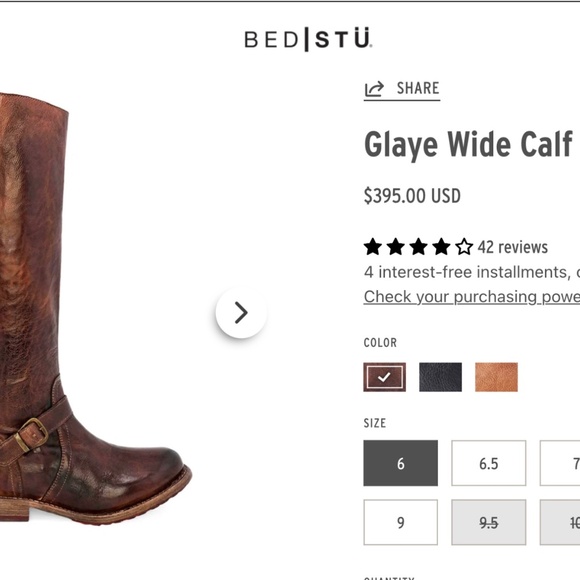 Bed Stu Wide Calf leather riding boots Sz 11 - Picture 2 of 5